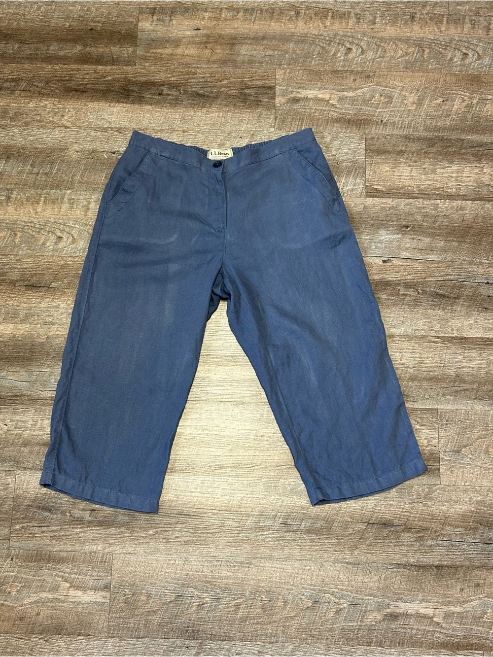 L.L. Bean Women’s Blue 100% Linen Capris/ Size12P